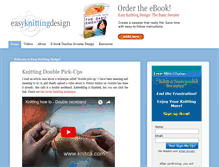 Tablet Screenshot of easyknittingdesign.com